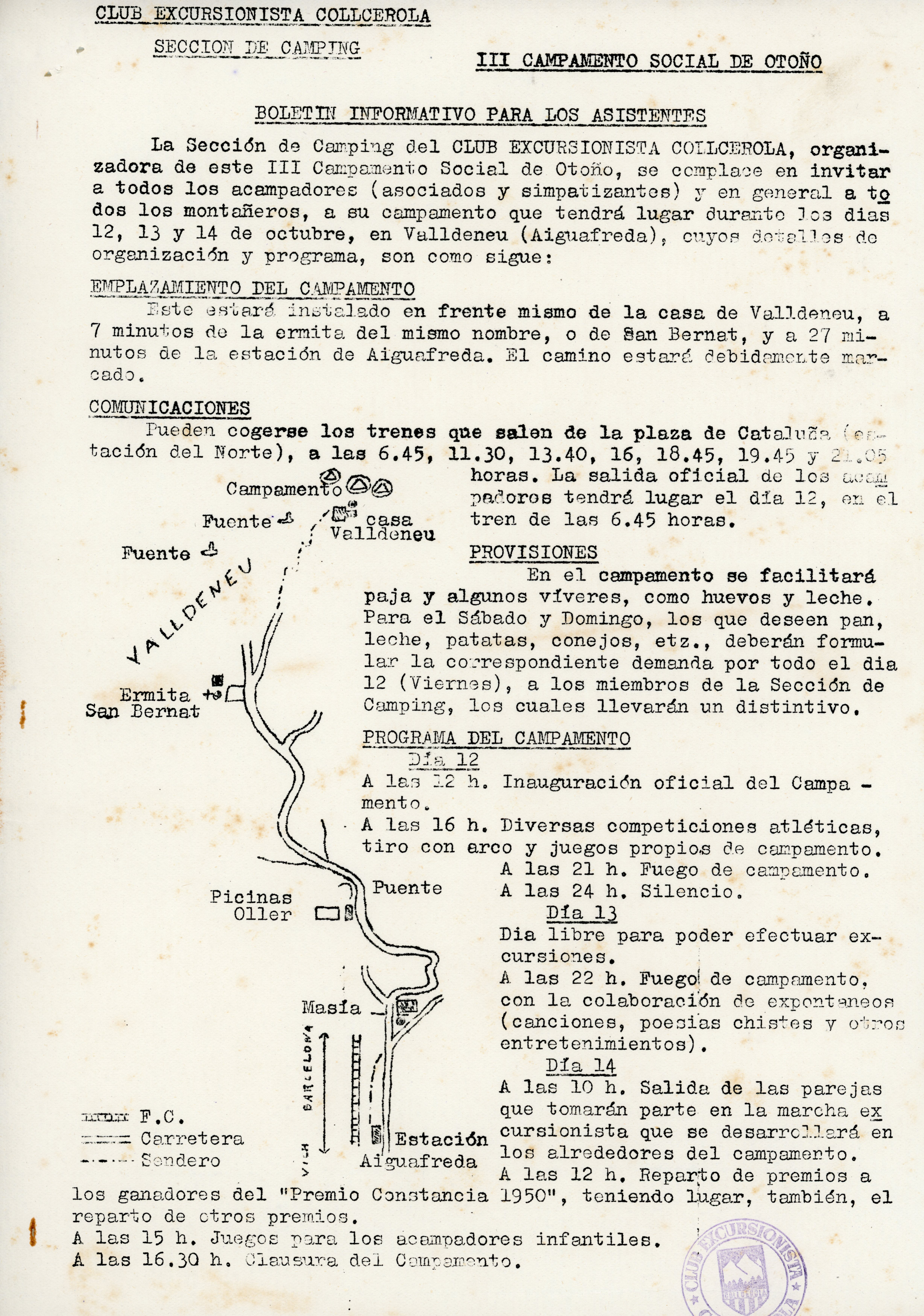 III Campamento Social de Otoño : Boletín Informativo para los asistentes - Portada